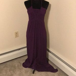 Rich purple halter style maxi dress